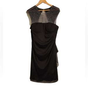 Gorgeous Black Dress with Diamond Rhinestond Detail